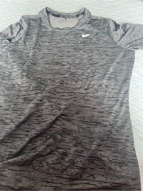 Nike Black and Gray Pro Hyperwarm Top